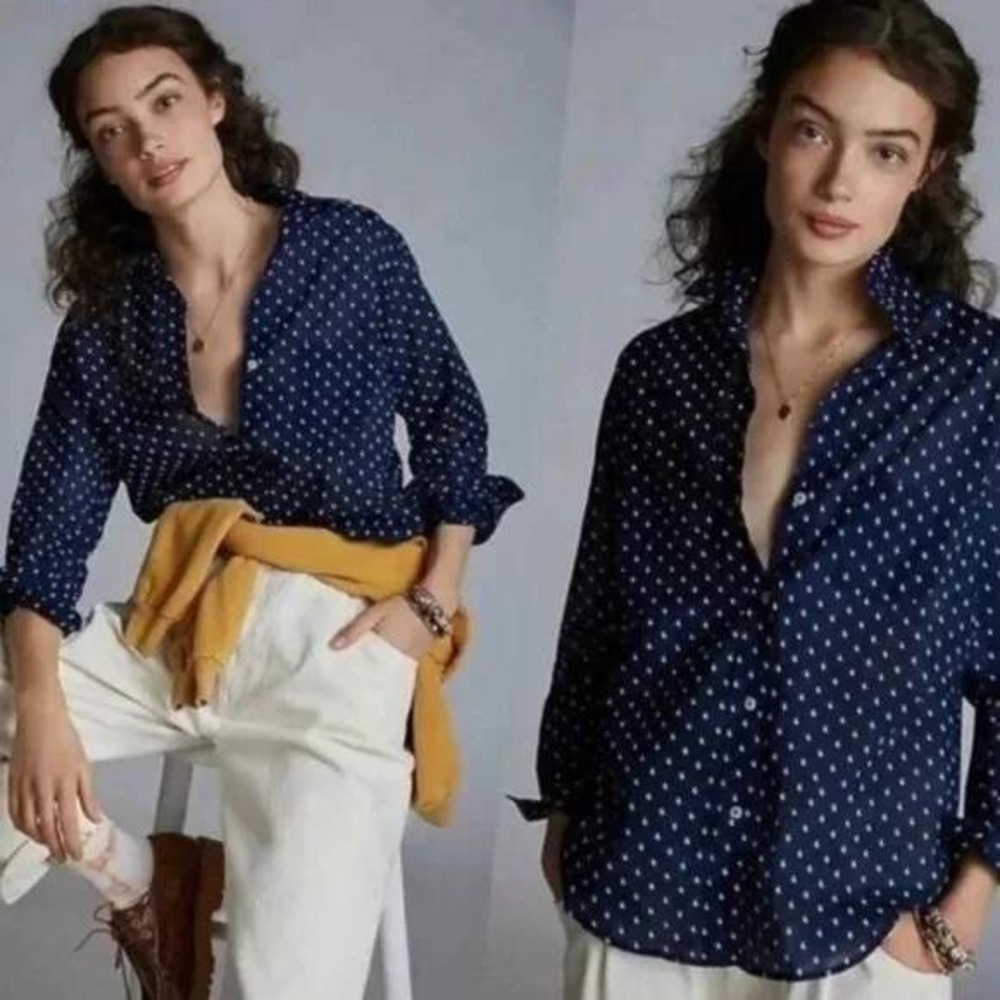 Anthropologie Grayson Hero Button Down Shirt Novelty Pelican Bird Print Large